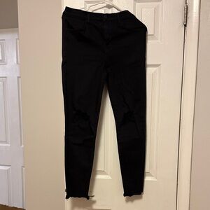 J Brand Black Ripped Skinny Jeans